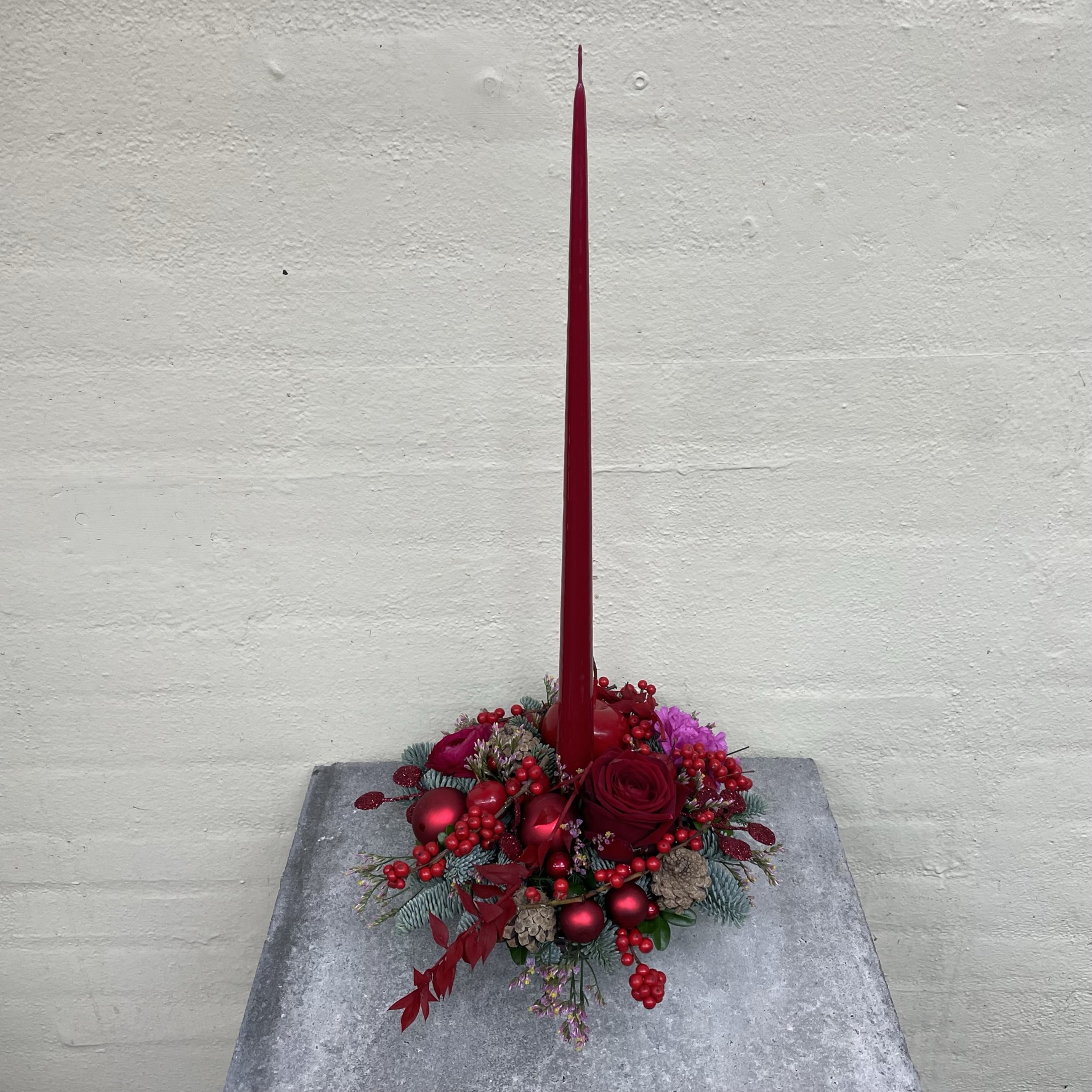 Jule dekoration med afskåret blomster 